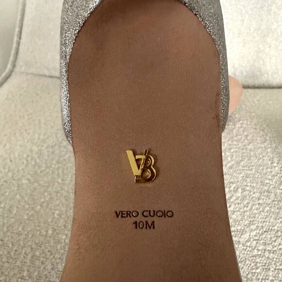 NEW Veronica Beard Gadot Bow Heels in Silver - Picture 11 of 11